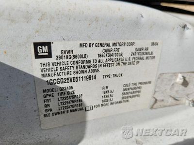 Zdjęcie 14 z 14 samochodu: 2005 CHEVROLET EXPRESS 2500 DELIVERY VAN VIN:1GCGG25V651119814 - miniatura