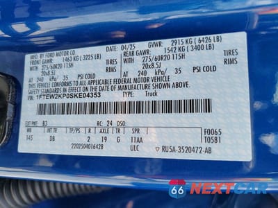 Zdjęcie 13 z 13 samochodu: 2025 FORD F150 STX VIN:1FTEW2KP0SKE04353 - miniatura