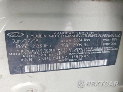 Zdjęcie 12 z 12 samochodu: 2018 HYUNDAI ELANTRA SEL VIN:5NPD84LF2JH382943 - miniatura