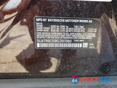 Zdjęcie 13 z 13 samochodu: 2019 BMW X3 XDRIVE30I VIN:5UXTR9C53KLD97060 - miniatura