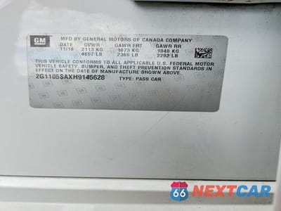Zdjęcie 13 z 13 samochodu: 2017 CHEVROLET IMPALA LT VIN:2G1105SAXH9145628 - miniatura