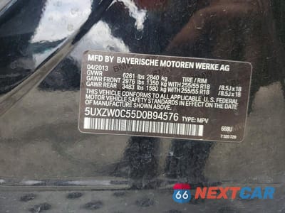 Zdjęcie 13 z 13 samochodu: 2013 BMW X5 XDRIVE35D VIN:5UXZW0C55D0B94576 - miniatura