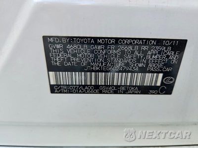 Zdjęcie 12 z 12 samochodu: 2012 LEXUS ES 350 VIN:JTHBK1EG6C2479434 - miniatura
