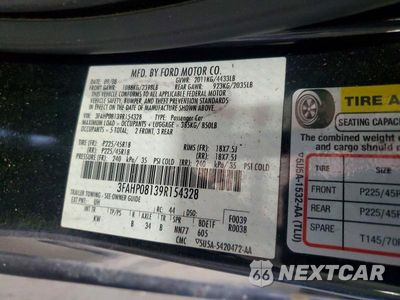 Zdjęcie 12 z 12 samochodu: 2009 FORD FUSION SEL VIN:3FAHP08139R154328 - miniatura