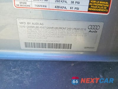 Zdjęcie 12 z 12 samochodu: 2011 AUDI A3 PREMIUM PLUS VIN:WAUKJAFMXBA083050 - miniatura