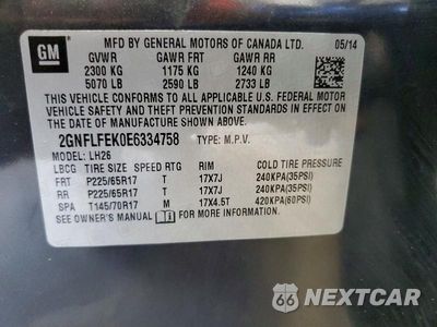 Zdjęcie 13 z 13 samochodu: 2014 CHEVROLET EQUINOX LT VIN:2GNFLFEK0E6334758 - miniatura