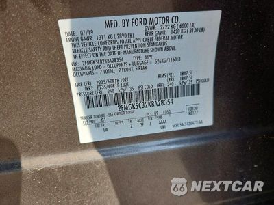 Zdjęcie 13 z 13 samochodu: 2019 FORD FLEX SEL VIN:2FMGK5C82KBA28354 - miniatura