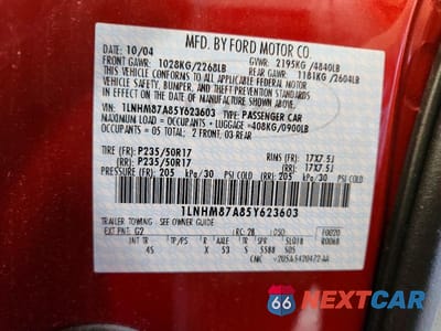 Zdjęcie 13 z 13 samochodu: 2005 LINCOLN LS VIN:1LNHM87A85Y623603 - miniatura