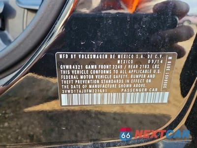 Zdjęcie 12 z 12 samochodu: 2015 VOLKSWAGEN JETTA SE VIN:3VWD17AJXFM221591 - miniatura