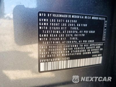 Zdjęcie 13 z 13 samochodu: 2023 VOLKSWAGEN TIGUAN S VIN:3VVFB7AX6PM114263 - miniatura