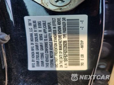 Zdjęcie 12 z 12 samochodu: 2014 HONDA CIVIC EXL VIN:19XFB2F92EE269296 - miniatura