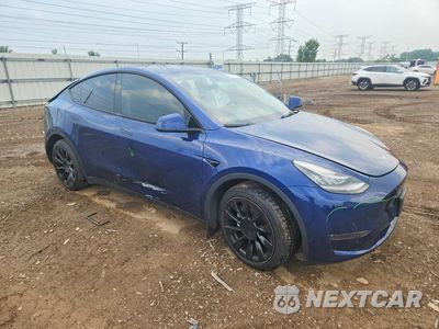 Czwarte zdjęcie samochodu z boku: 2022 TESLA MODEL Y VIN:7SAYGAEE6NF378327 - miniatura