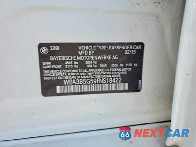 Zdjęcie 12 z 12 samochodu: 2015 BMW 3ER XI SULEV VIN:WBA3B5G59FNS18422 - miniatura