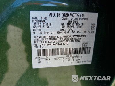 Zdjęcie 13 z 13 samochodu: 2025 FORD MAVERICK XLT VIN:3FTTW8J34SRA31869 - miniatura