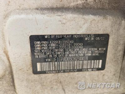 Zdjęcie 12 z 12 samochodu: 2012 SUBARU IMPREZA PREMIUM VIN:JF1GPAD65CH234418 - miniatura