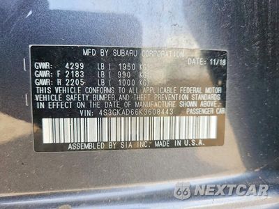 Zdjęcie 12 z 12 samochodu: 2019 SUBARU IMPREZA PREMIUM VIN:4S3GKAD66K3608443 - miniatura