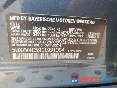 Zdjęcie 13 z 13 samochodu: 2012 BMW X5 XDRIVE35I VIN:5UXZV4C59CL991384 - miniatura