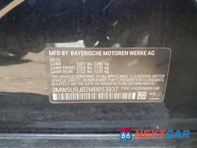 Zdjęcie 12 z 12 samochodu: 2021 BMW M340XI VIN:3MW5U9J02M8B53937 - miniatura