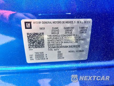 Zdjęcie 13 z 13 samochodu: 2019 CHEVROLET BLAZER 3LT VIN:3GNKBDRS6KS639131 - miniatura