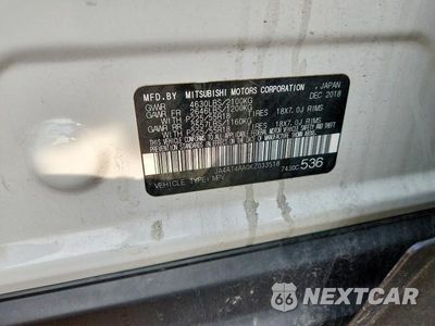Zdjęcie 14 z 14 samochodu: 2019 MITSUBISHI ECLIPSE CROSS LE VIN:JA4AT4AA0KZ033518 - miniatura