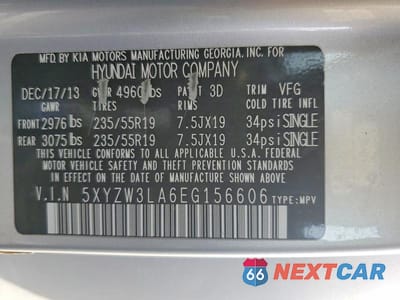 Zdjęcie 13 z 13 samochodu: 2014 HYUNDAI SANTA FE SPORT 2.0T VIN:5XYZW3LA6EG156606 - miniatura