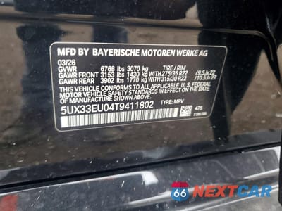 Zdjęcie 13 z 13 samochodu: 2026 BMW X5 M60I VIN:5UX33EU04T9411802 - miniatura