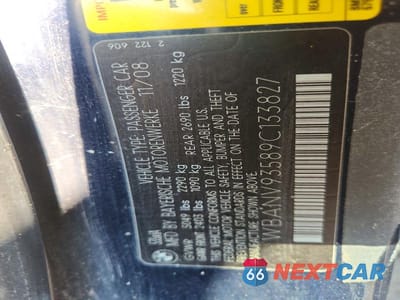 Zdjęcie 12 z 12 samochodu: 2009 BMW 535 XI VIN:WBANV93589C133827 - miniatura