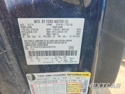 Zdjęcie 12 z 12 samochodu: 2014 FORD F150 SUPERCREW VIN:1FTFW1EF4EKD97915 - miniatura