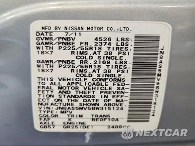 Zdjęcie 13 z 13 samochodu: 2011 NISSAN ROGUE S VIN:JN8AS5MV5BW315124 - miniatura