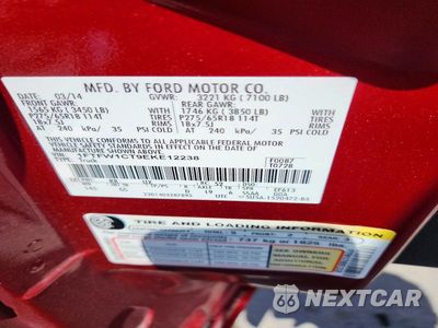 Zdjęcie 12 z 12 samochodu: 2014 FORD F150 SUPERCREW VIN:1FTFW1CT9EKE12238 - miniatura