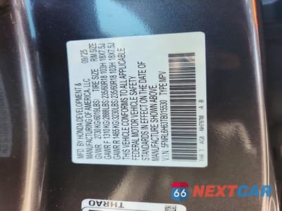 Zdjęcie 13 z 13 samochodu: 2026 HONDA ODYSSEY EXL VIN:5FNRL6H63TB015530 - miniatura