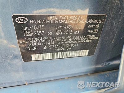 Zdjęcie 12 z 12 samochodu: 2015 HYUNDAI SONATA SE VIN:5NPE24AF8FH249541 - miniatura