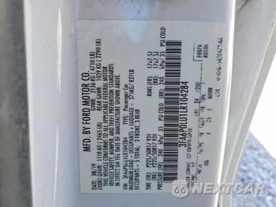Zdjęcie 12 z 12 samochodu: 2020 FORD FUSION SE VIN:3FA6P0LU1LR104284 - miniatura