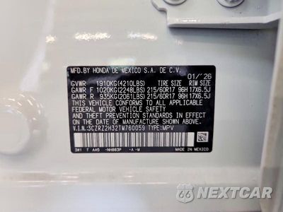Zdjęcie 13 z 13 samochodu: 2026 HONDA HR-V LX VIN:3CZRZ2H32TM760059 - miniatura