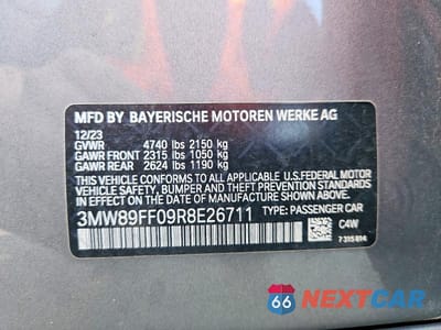 Zdjęcie 12 z 12 samochodu: 2024 BMW 330XI VIN:3MW89FF09R8E26711 - miniatura