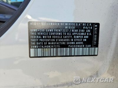 Zdjęcie 12 z 12 samochodu: 2016 VOLKSWAGEN JETTA SPORT VIN:3VWD17AJ4GM367275 - miniatura