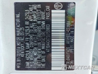 Zdjęcie 12 z 12 samochodu: 2025 TOYOTA CAMRY LE VIN:4T1DAACK7SU159803 - miniatura