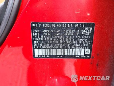 Zdjęcie 12 z 12 samochodu: 2019 HONDA FIT LX VIN:3HGGK5H42KM707132 - miniatura