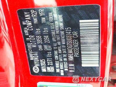 Zdjęcie 12 z 12 samochodu: 2025 HYUNDAI ELANTRA SEL SPORT VIN:KMHLM4DG7SU031415 - miniatura