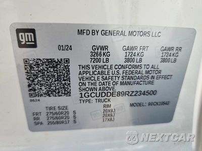 Zdjęcie 12 z 12 samochodu: 2024 CHEVROLET SILVERADO K1500 LT VIN:1GCUDDE89RZ234500 - miniatura