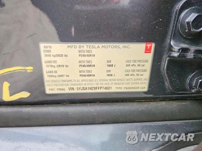 Zdjęcie 13 z 13 samochodu: 2015 TESLA MODEL S 85D VIN:5YJSA1H29FFP74601 - miniatura