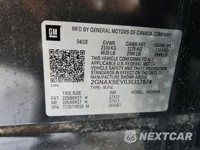 Zdjęcie 14 z 14 samochodu: 2018 CHEVROLET EQUINOX LT VIN:2GNAXSEV0J6317874 - miniatura