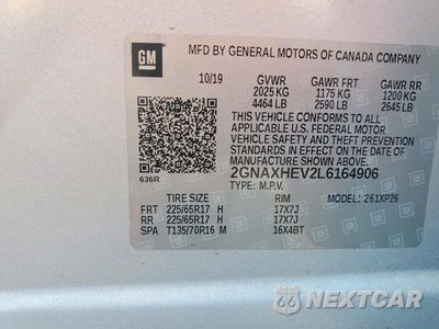 Zdjęcie 12 z 12 samochodu: 2020 CHEVROLET EQUINOX LS VIN:2GNAXHEV2L6164906 - miniatura