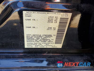 Zdjęcie 12 z 12 samochodu: 2014 NISSAN ALTIMA 2.5 SV VIN:1N4AL3AP7EC202032 - miniatura