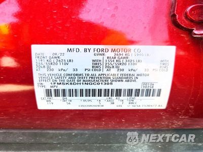 Zdjęcie 13 z 13 samochodu: 2022 FORD EXPLORER XLT VIN:1FMSK8DH1NGC01305 - miniatura