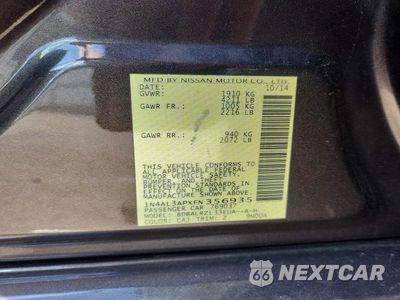 Zdjęcie 12 z 12 samochodu: 2015 NISSAN ALTIMA 2.5 SL VIN:1N4AL3APXFN356935 - miniatura