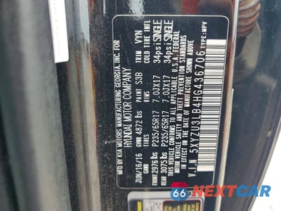 Zdjęcie 13 z 13 samochodu: 2017 HYUNDAI SANTA FE SPORT 2.4L VIN:5XYZU3LB4HG436706 - miniatura