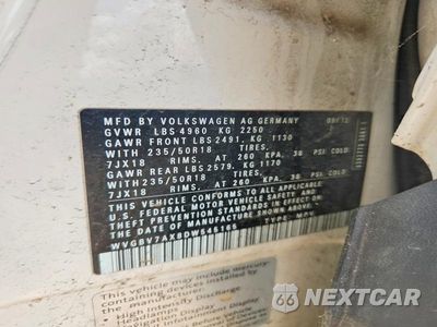 Zdjęcie 13 z 13 samochodu: 2013 VOLKSWAGEN TIGUAN S VIN:WVGBV7AX8DW545165 - miniatura