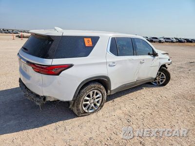Trzecie zdjęcie samochodu z tyłu: 2023 CHEVROLET TRAVERSE LS VIN:1GNERFKW0PJ118710 - miniatura