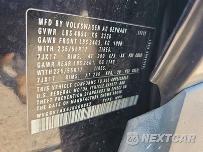 Zdjęcie 13 z 13 samochodu: 2018 VOLKSWAGEN TIGUAN LIMITED VIN:WVGBV7AX4JK000843 - miniatura